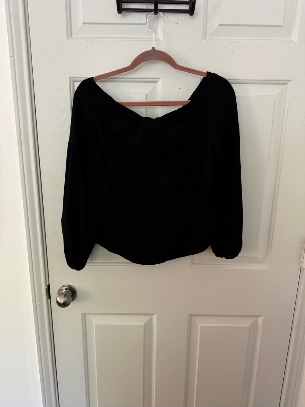 Maeve by Anthropologie Long Sleeve Black Top size 8